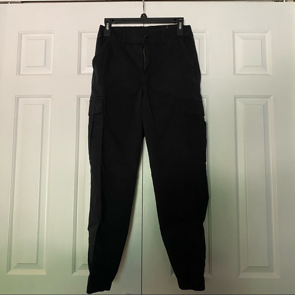 Black AE Cargo Joggers